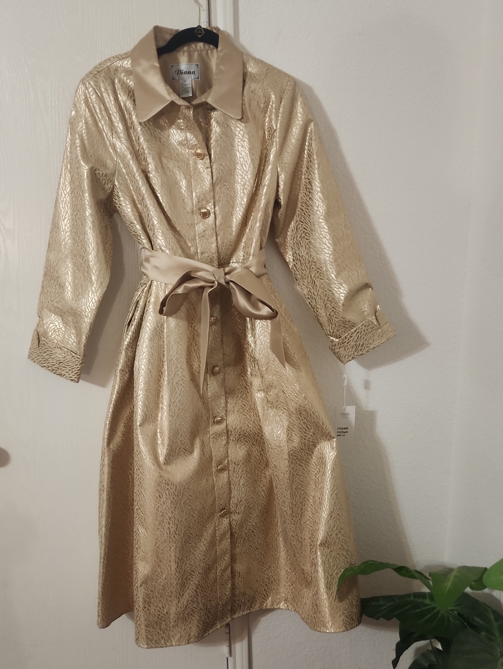 Diana Metallic Gold Coat/Dress
